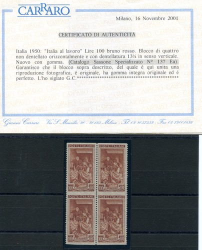 Work lire 100 quartina variety - lire,