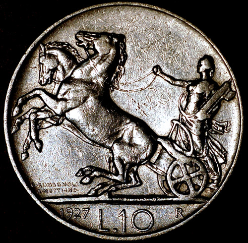 Italy lire 1927 - lire, vittorio
