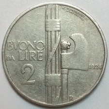 1924-R Italy 2 Lire (Lot#1)