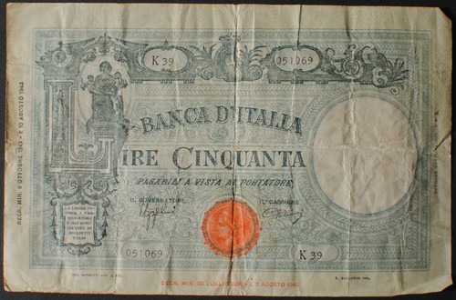 Italy p65 lire - italy, 50