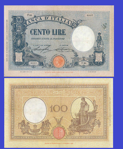 Italy 100 lire 1926 copy - italy, *