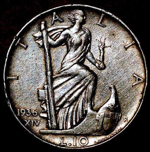 1936 italy lire vittorio - 10,