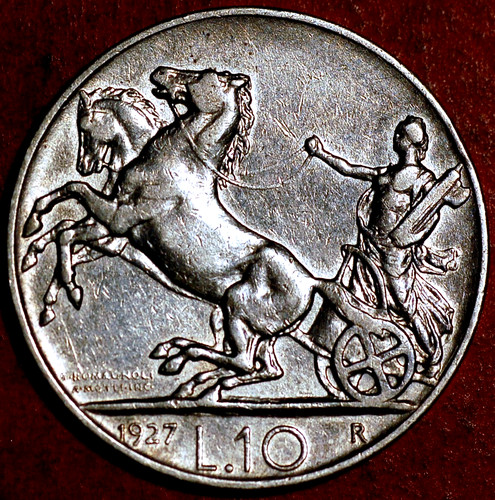 Italy lire 1927 - 10, vittorio