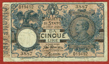 REGNO D'ITALIA BIGLIETTO DE