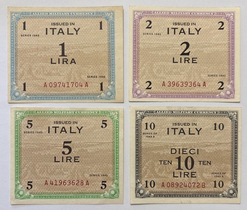 Italy 4pc set - , lire